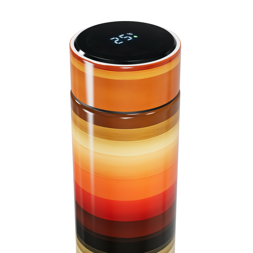 Garrafa Térmica Touch - Com Listras Coloridas