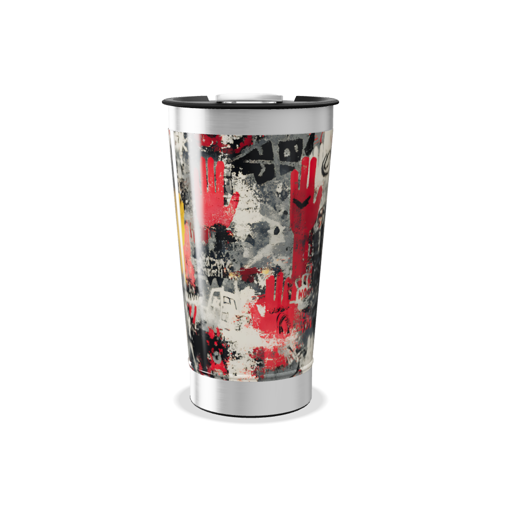 Copo Térmico - Estampa Mãos Coloridas