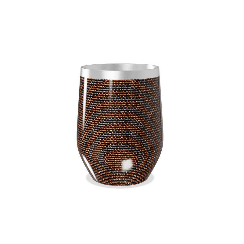 Copo Térmico Slim - Marrom Texturizado Aço