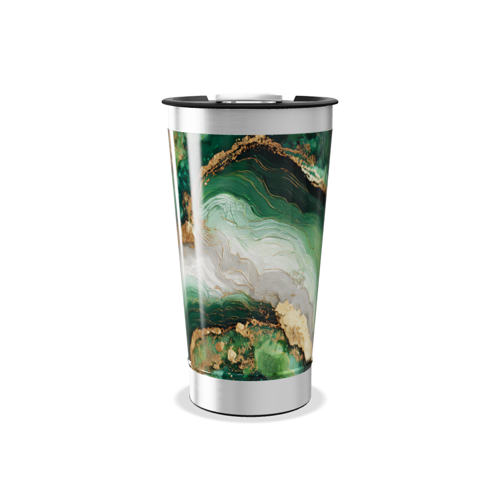 Copo Térmico - Verde Mármore Inox