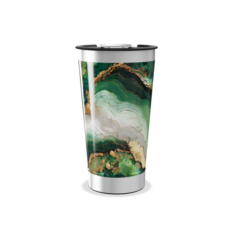 Copo Térmico - Verde Mármore Inox