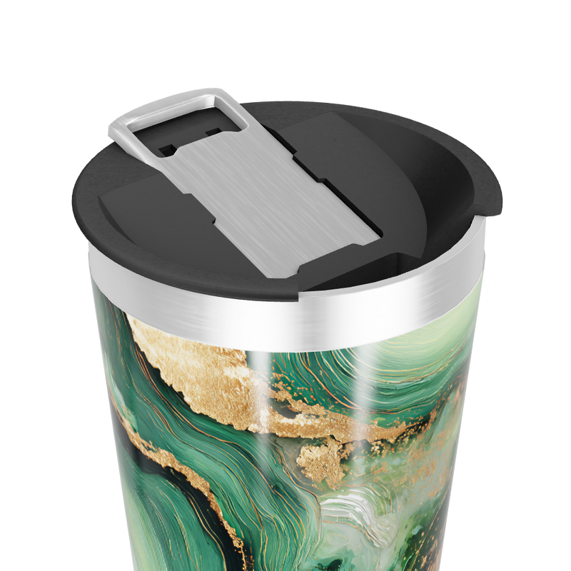 Copo Térmico - Verde Mármore Inox