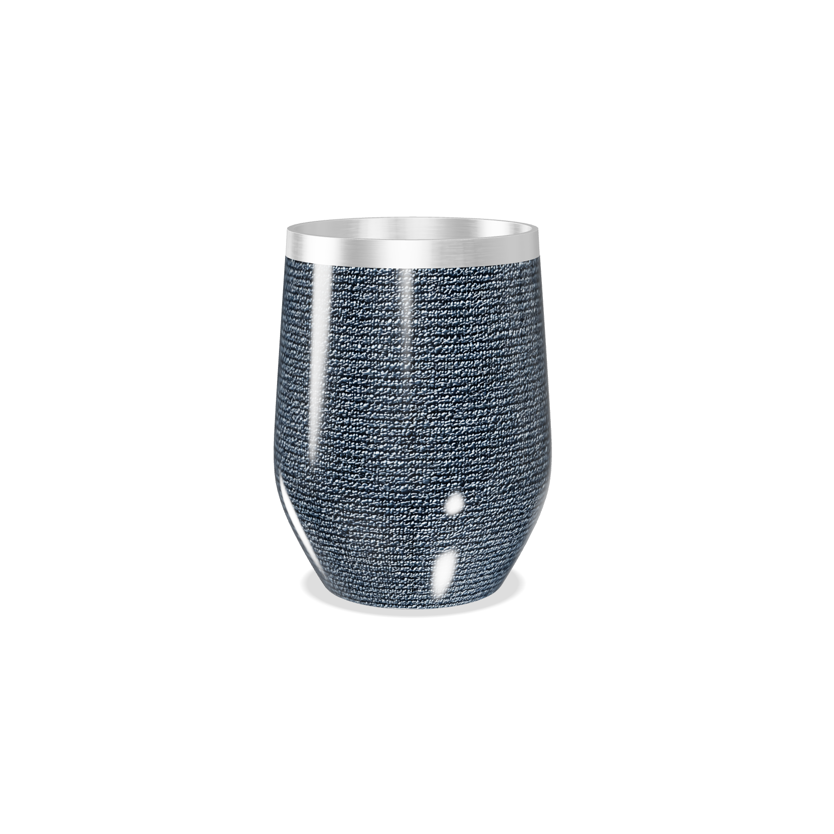 Copo Térmico Slim - Textura Azul Aço Inox