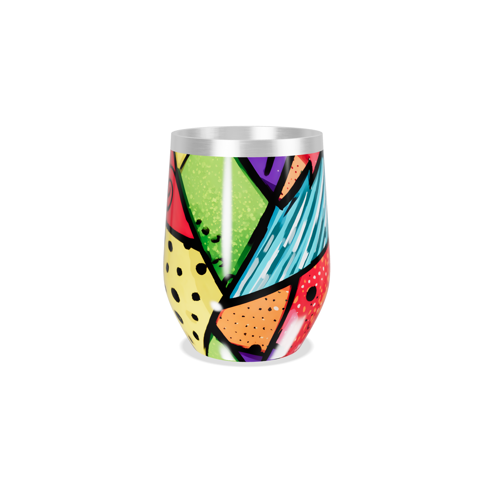 Copo Térmico Slim - Estampa Colorida Abstrata