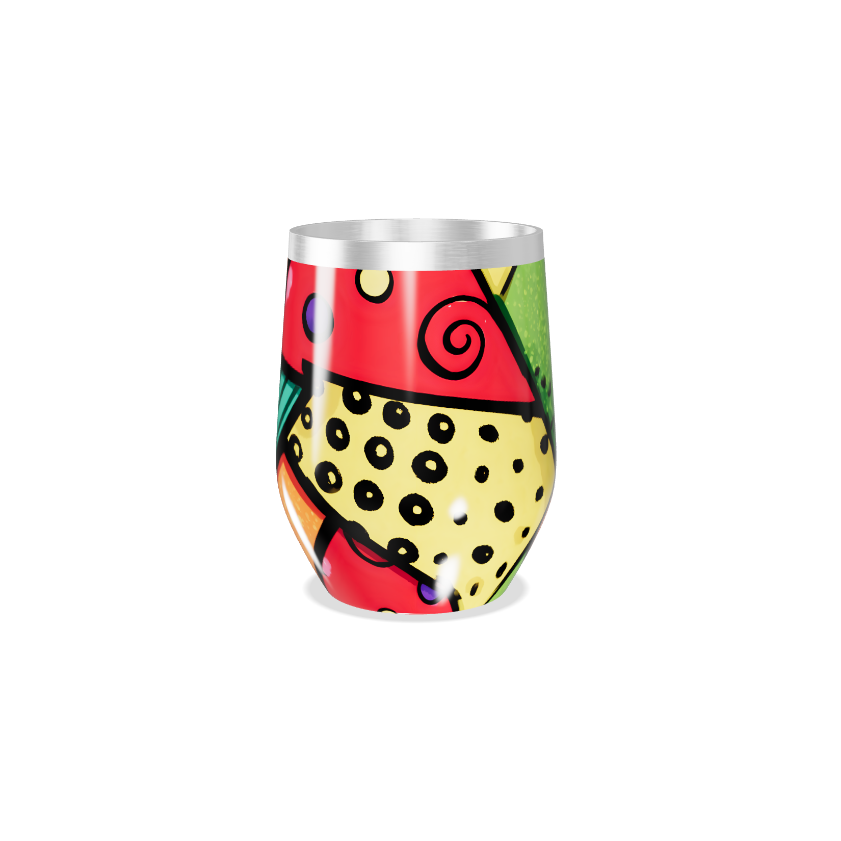 Copo Térmico Slim - Estampa Colorida Abstrata