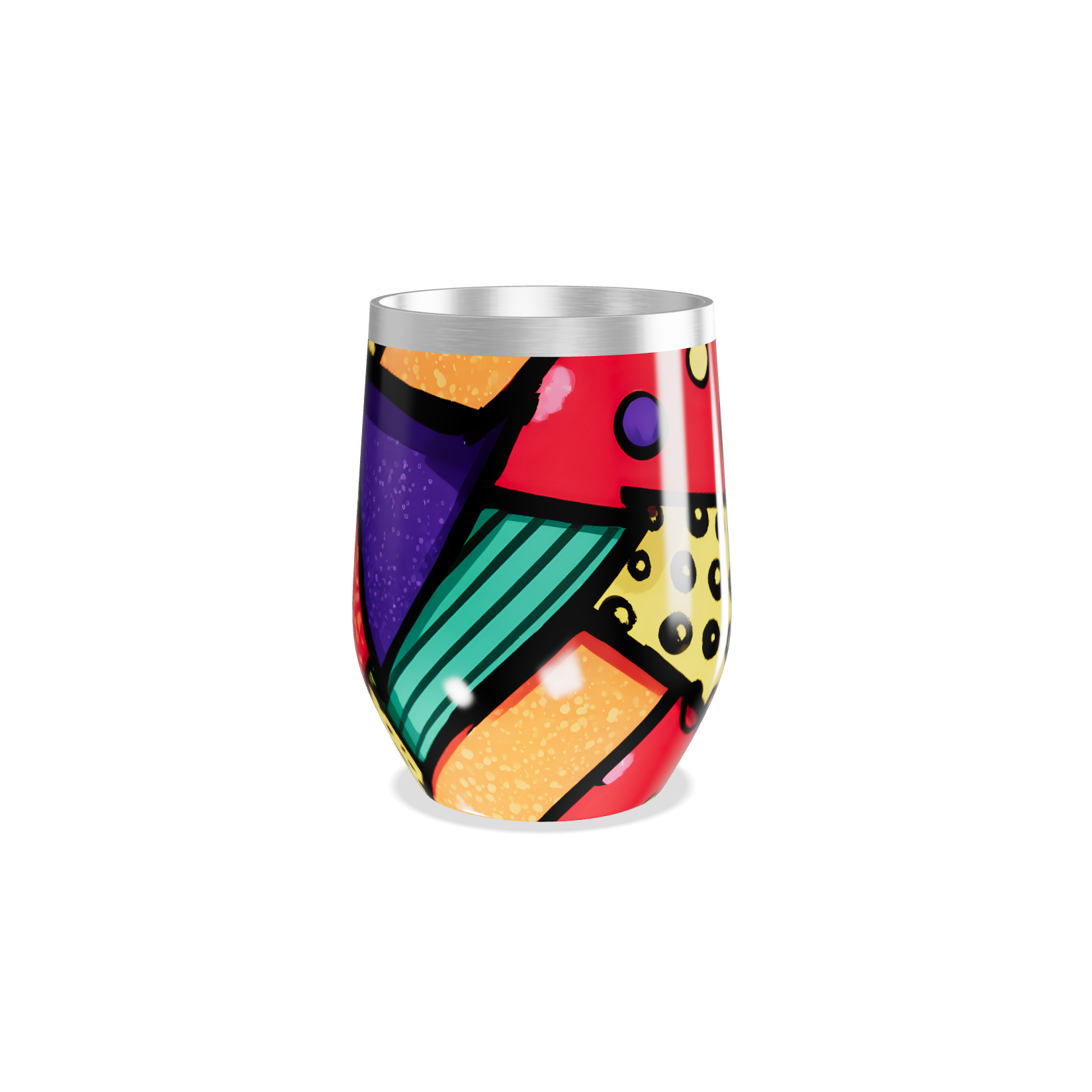 Copo Térmico Slim - Estampa Colorida Abstrata