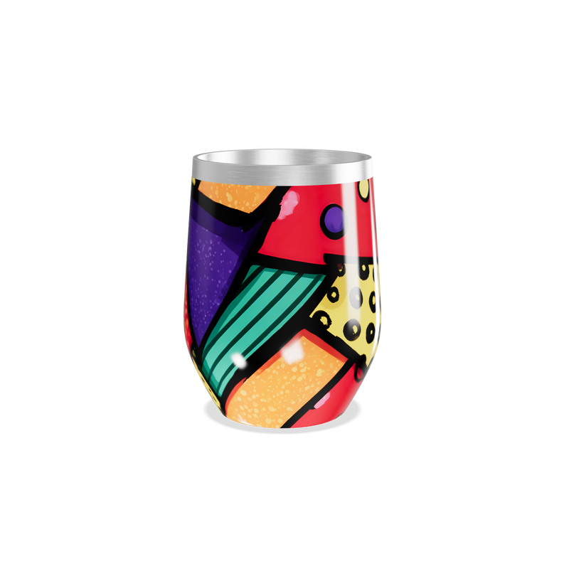 Copo Térmico Slim - Estampa Colorida Abstrata