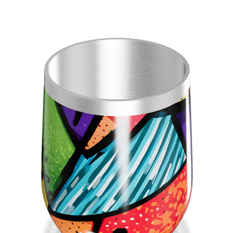 Copo Térmico Slim - Estampa Colorida Abstrata