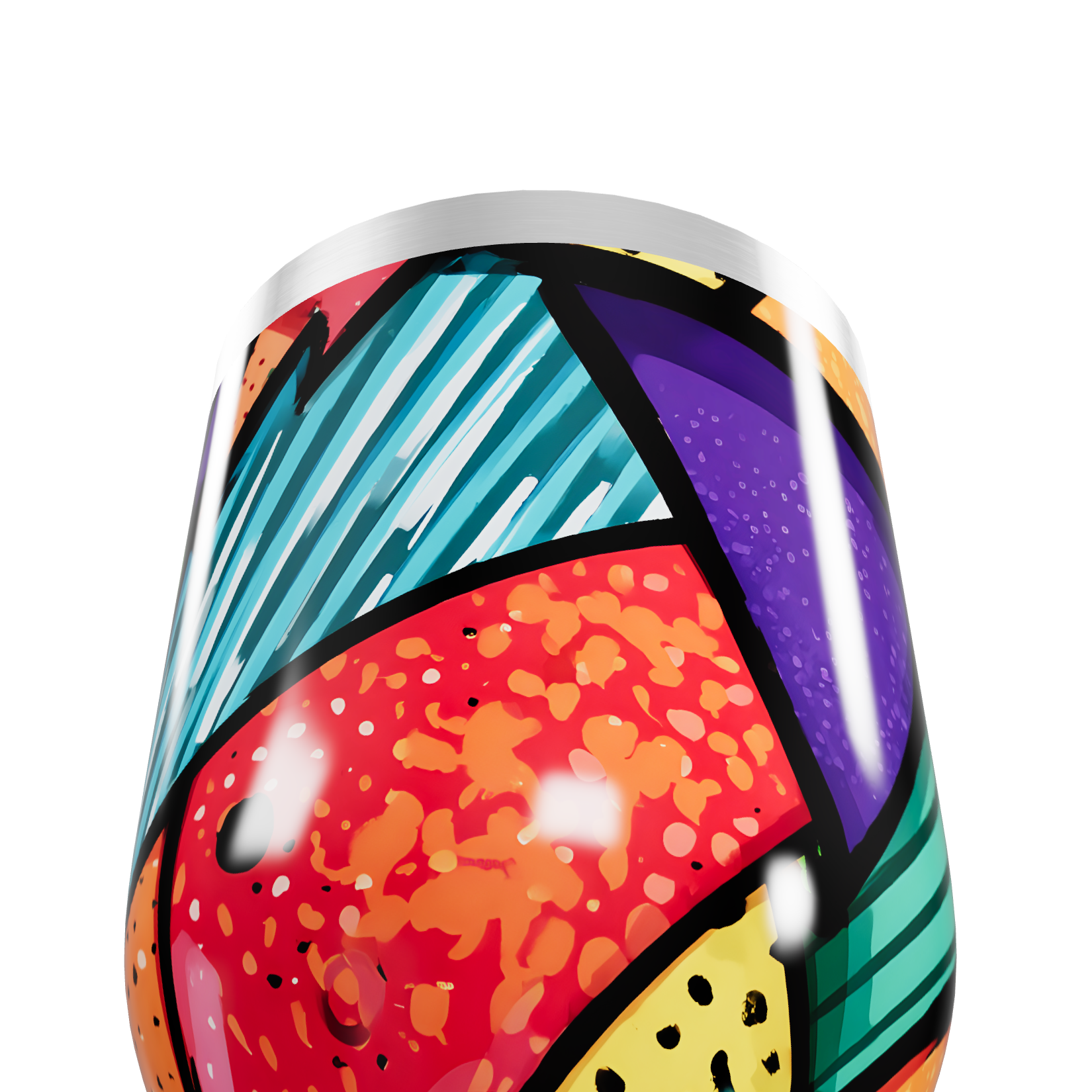 Copo Térmico Slim - Estampa Colorida Abstrata