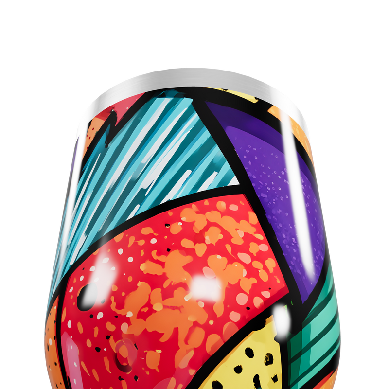 Copo Térmico Slim - Estampa Colorida Abstrata