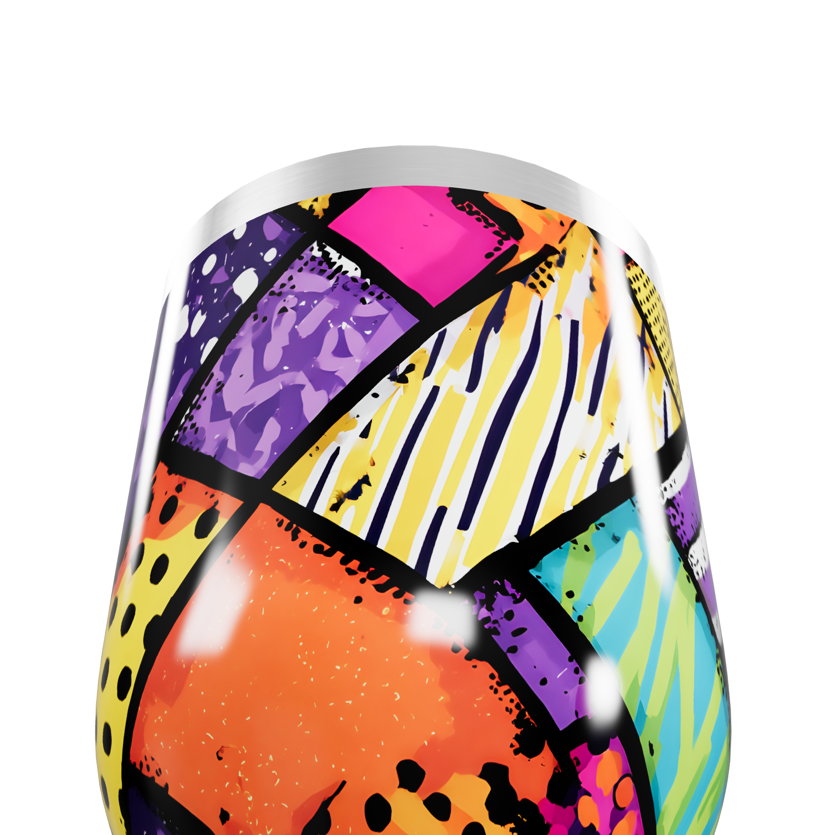 Copo Térmico Slim - Colorido com Estampa Geométrica