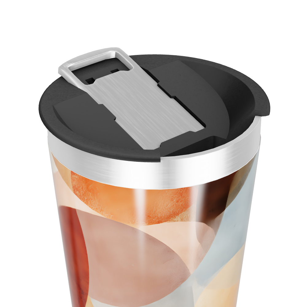 Copo Térmico - Estampa Abstrata Colorida