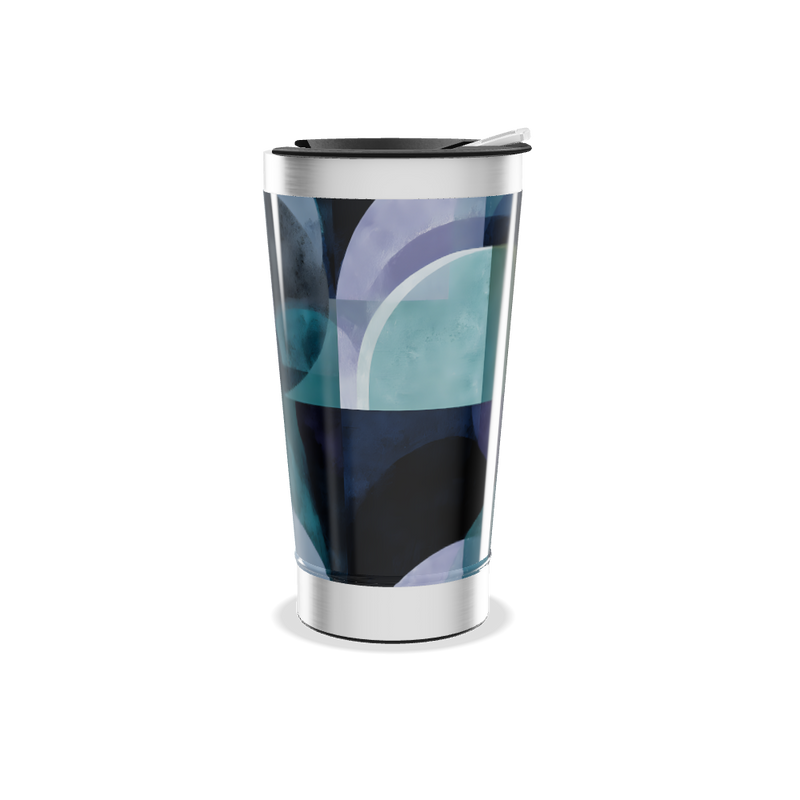 Copo Térmico - Arte Abstrata Azul