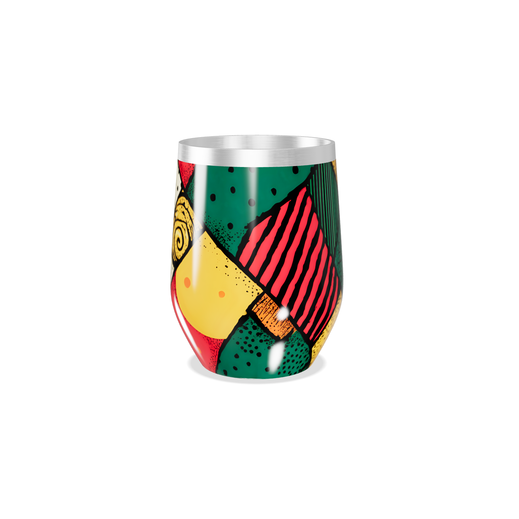 Copo Térmico Slim - Estampado Colorido Aço Inox