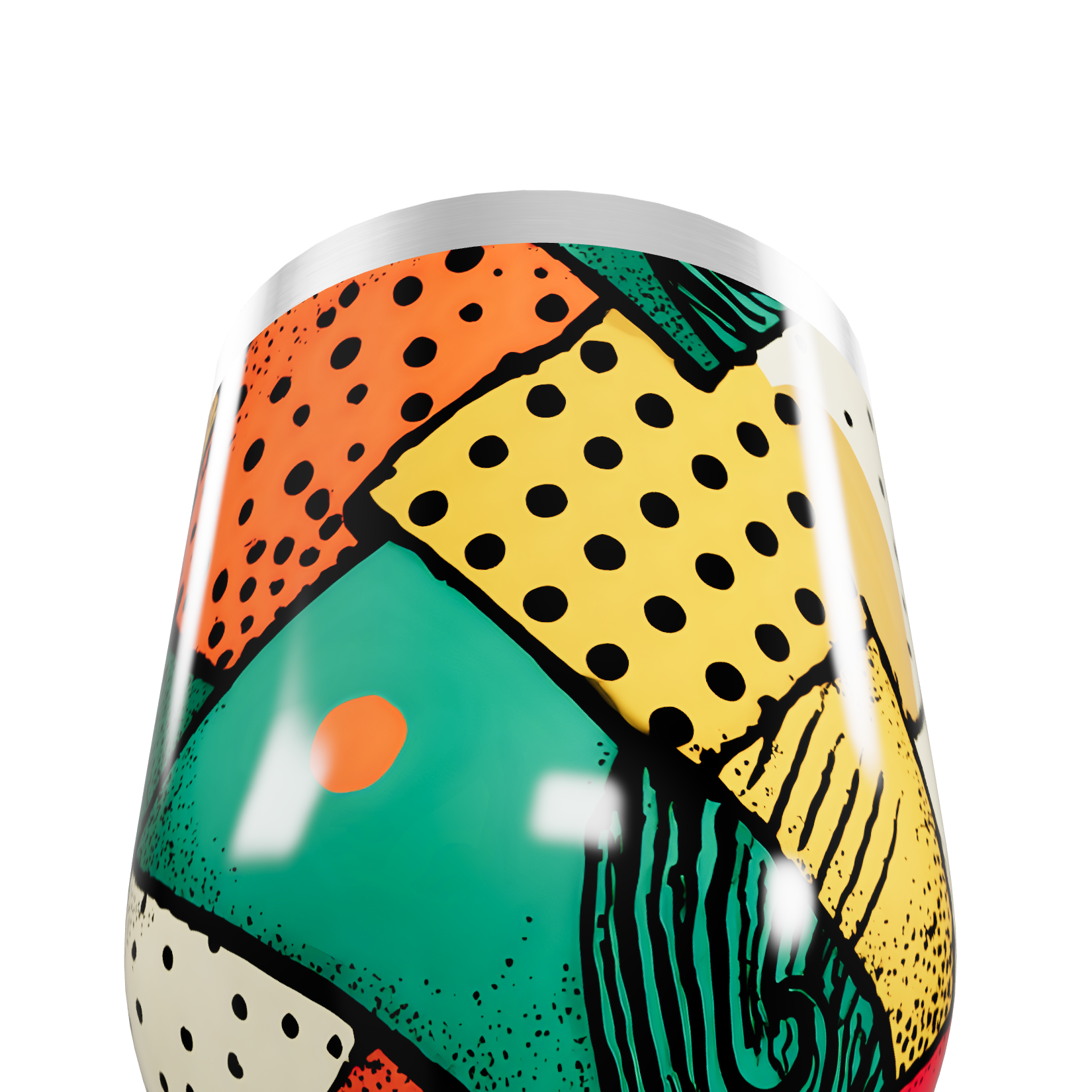 Copo Térmico Slim - Estampado Colorido Aço Inox