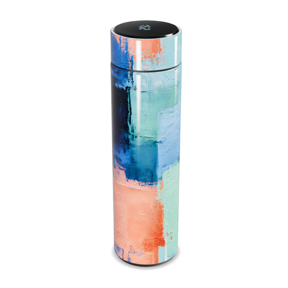 Garrafa Térmica Touch - Estampa Abstrata Colorida