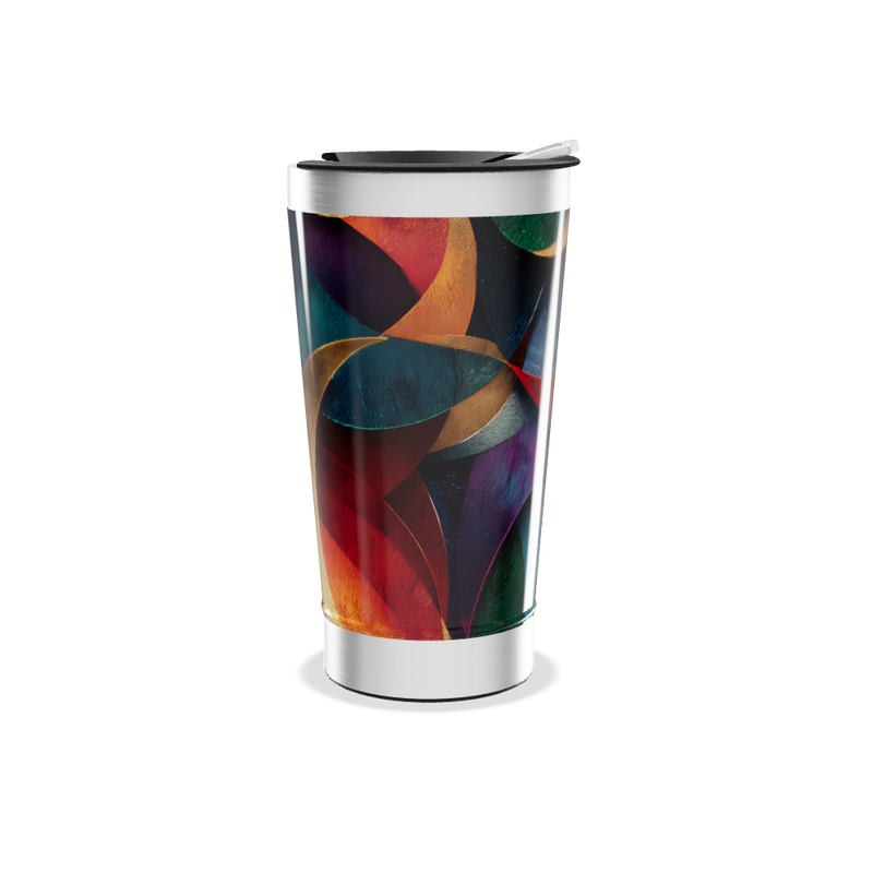 Copo Térmico - Estampa Abstrata Multicolorida