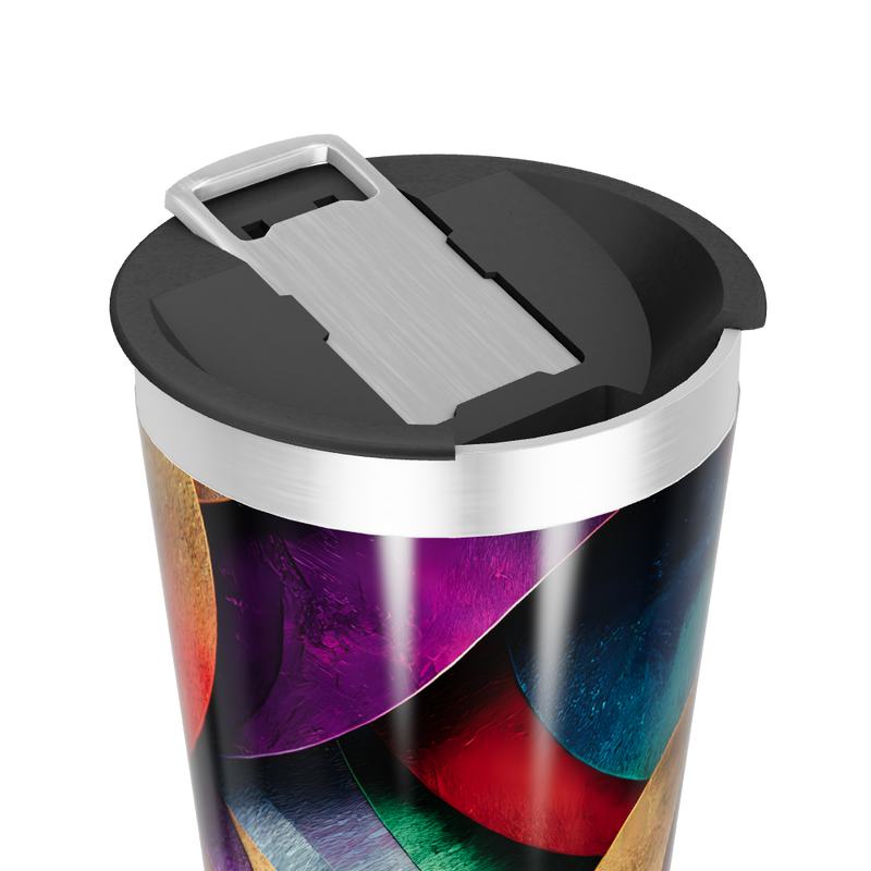 Copo Térmico - Estampa Abstrata Multicolorida