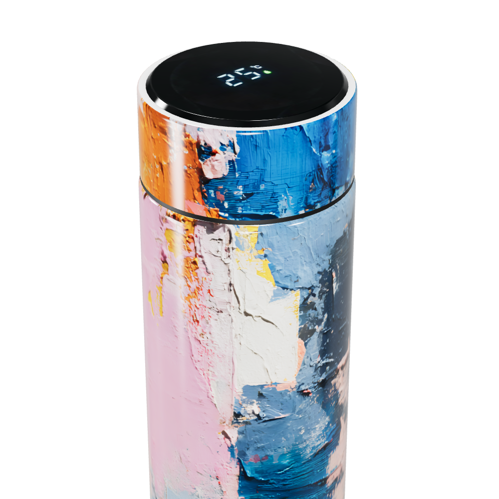 Garrafa Térmica Touch - Arte Abstrata Colorida