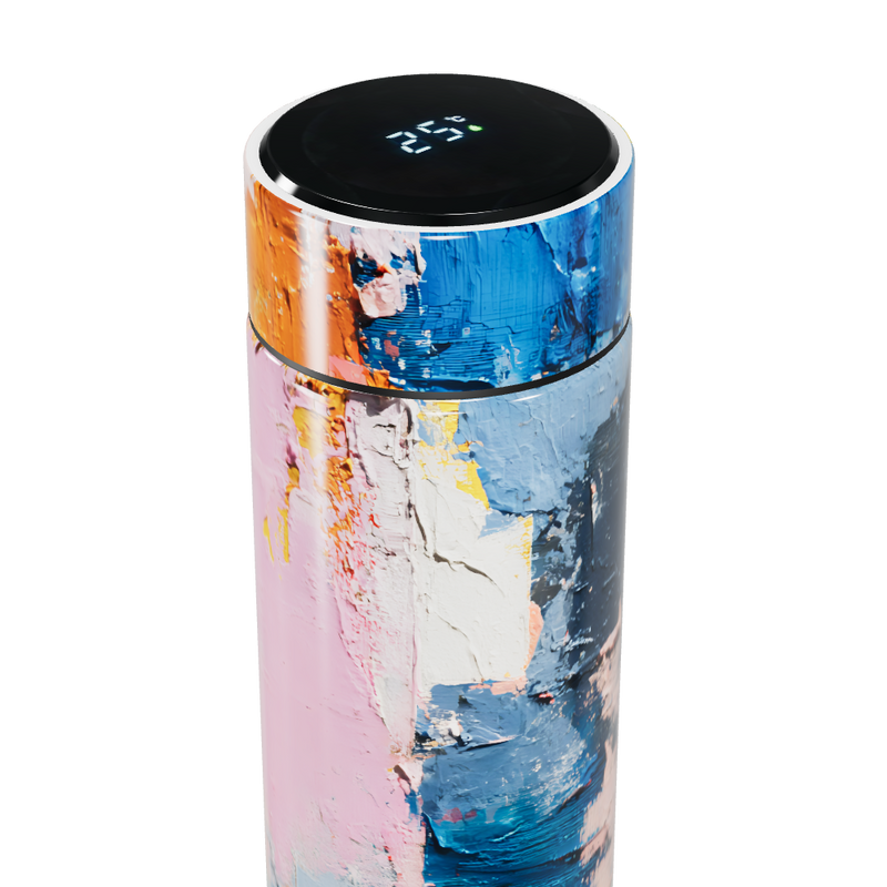 Garrafa Térmica Touch - Arte Abstrata Colorida