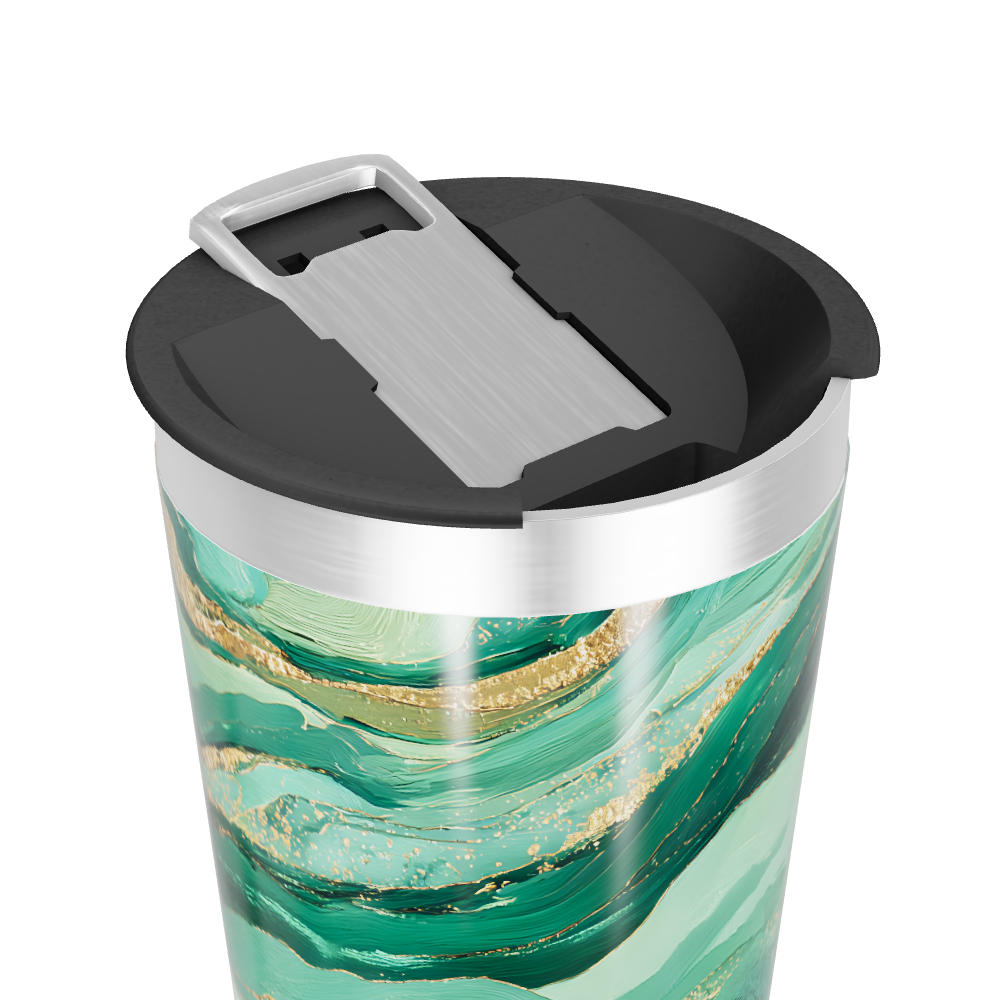 Copo Térmico - Estampa Verde Mármore