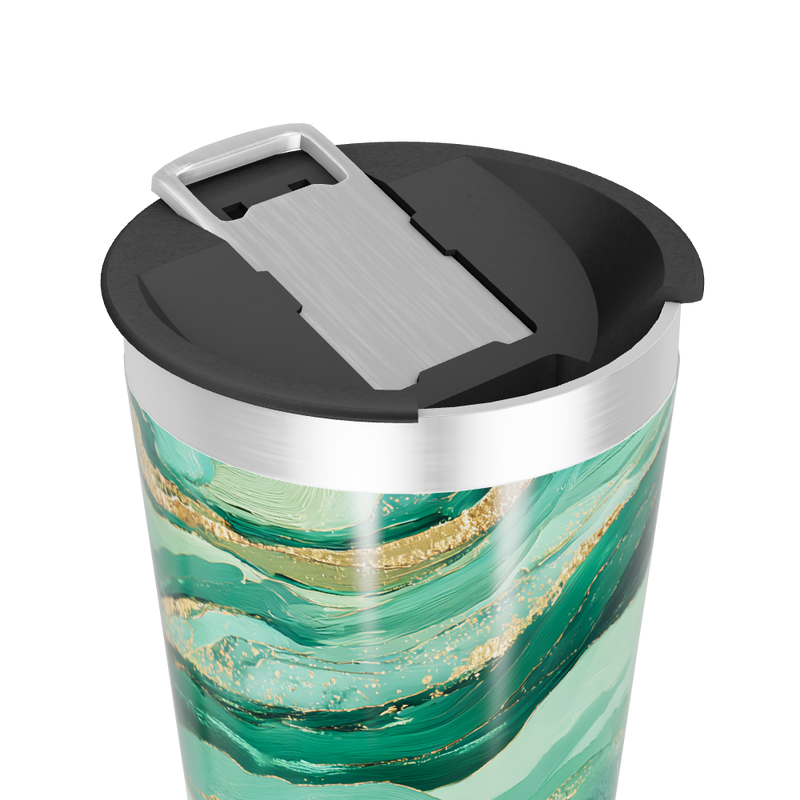 Copo Térmico - Estampa Verde Mármore