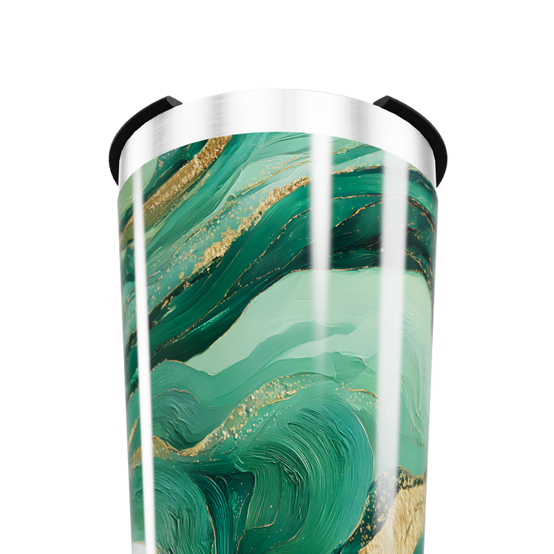 Copo Térmico - Estampa Verde Mármore