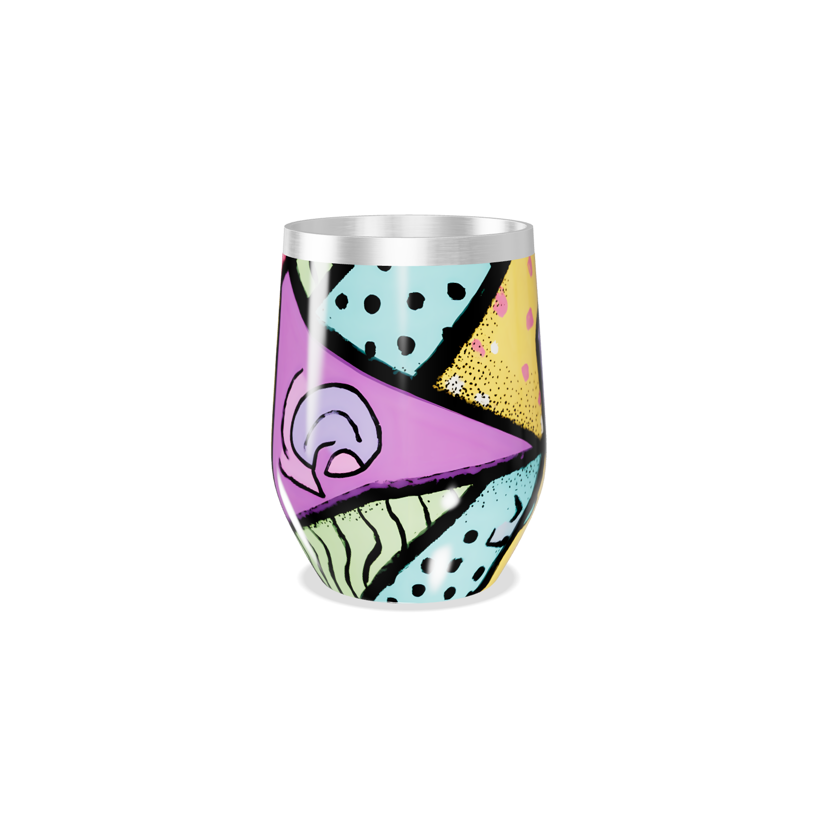 Copo Térmico Slim - Estampa Colorida Abstrata