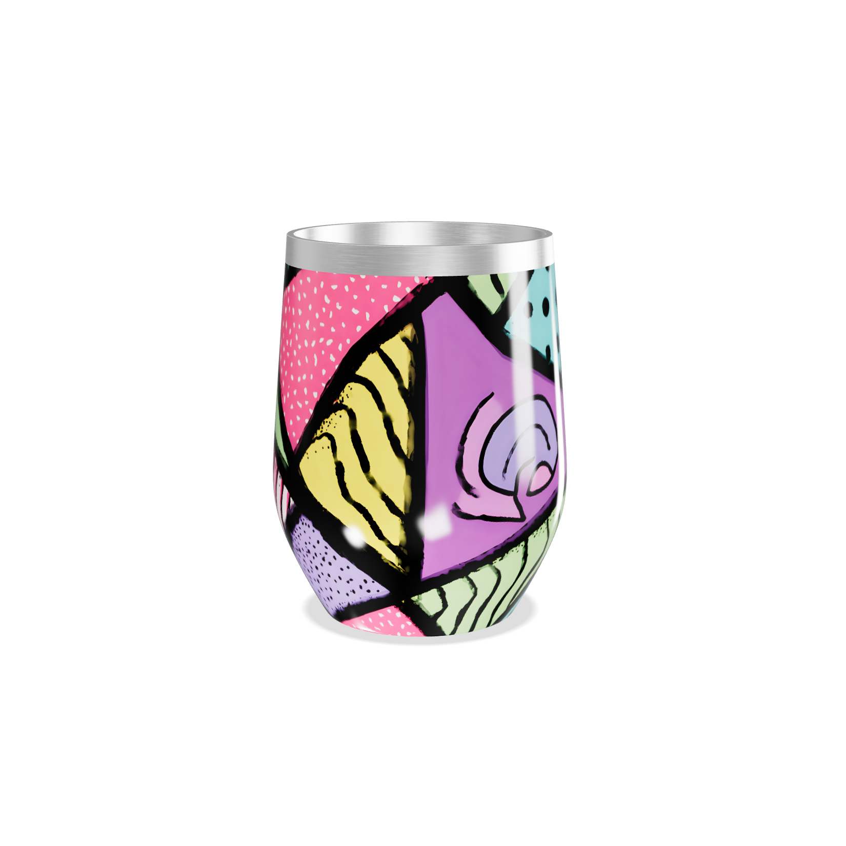 Copo Térmico Slim - Estampa Colorida Abstrata