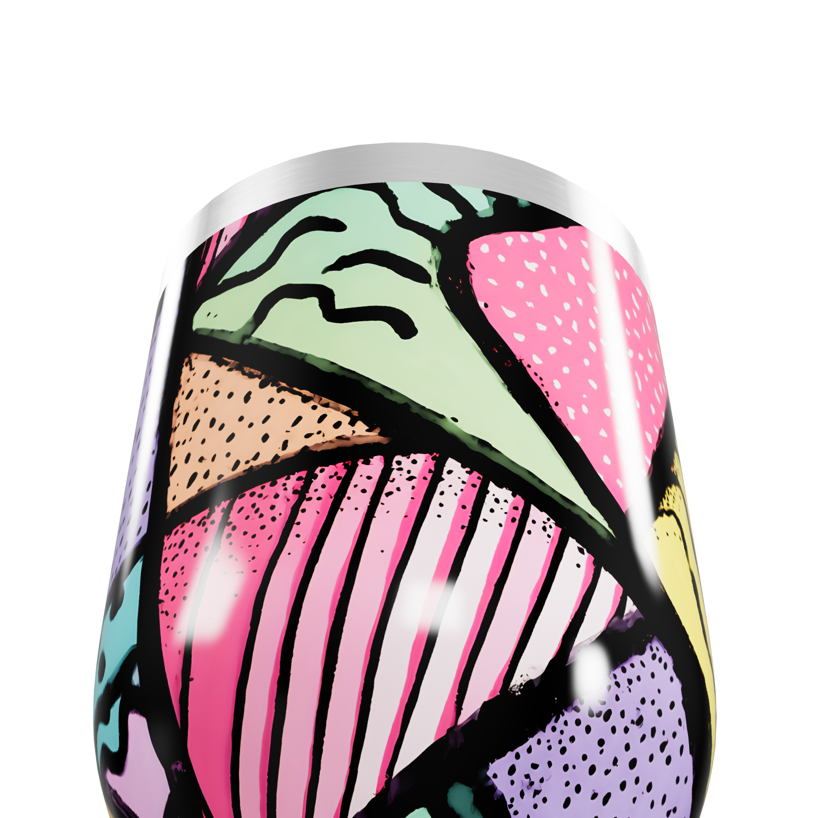 Copo Térmico Slim - Estampa Colorida Abstrata