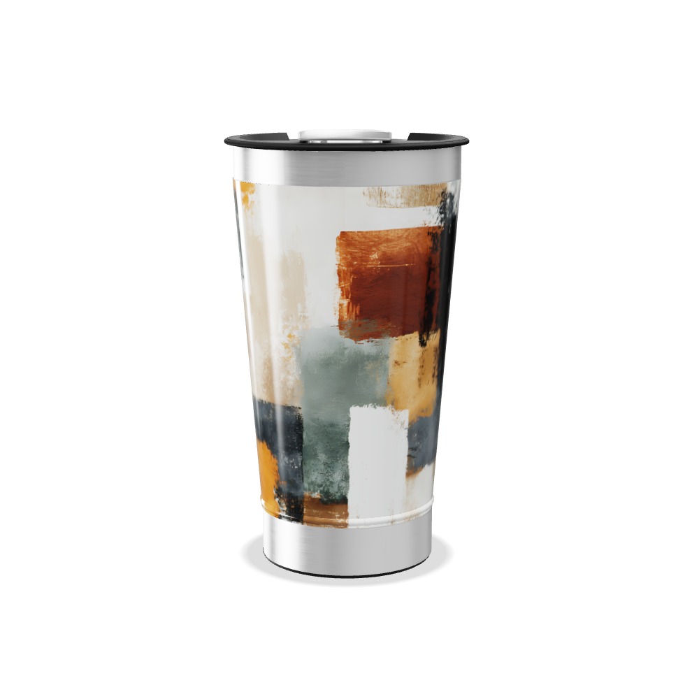 Copo Térmico - Estampa Abstrata Colorida