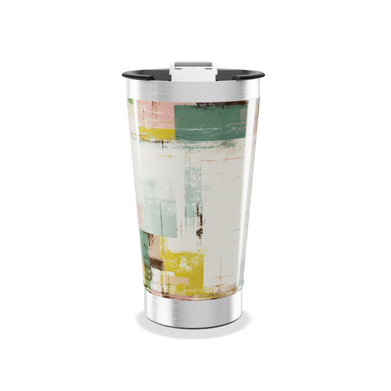 Copo Térmico - Estampa Abstrata Multicolorida