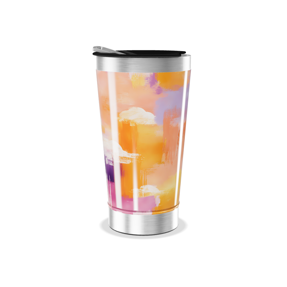 Copo Térmico - Estampa Abstrata Colorida