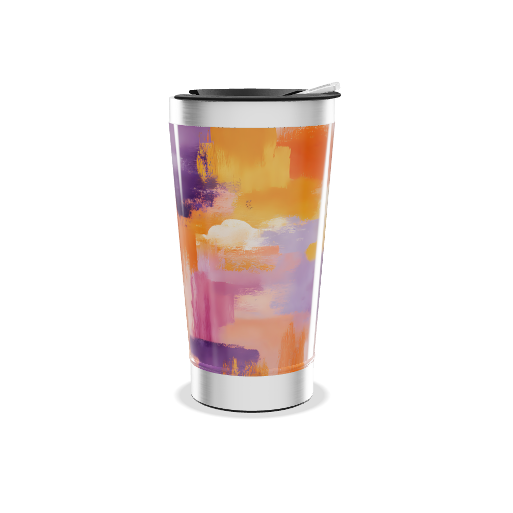 Copo Térmico - Estampa Abstrata Colorida