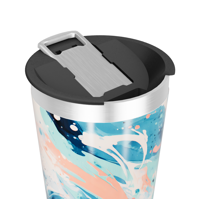 Copo Térmico - Estampa Abstrata Azul