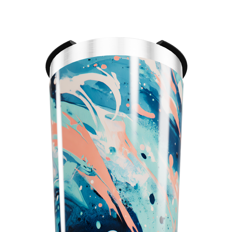 Copo Térmico - Estampa Abstrata Azul