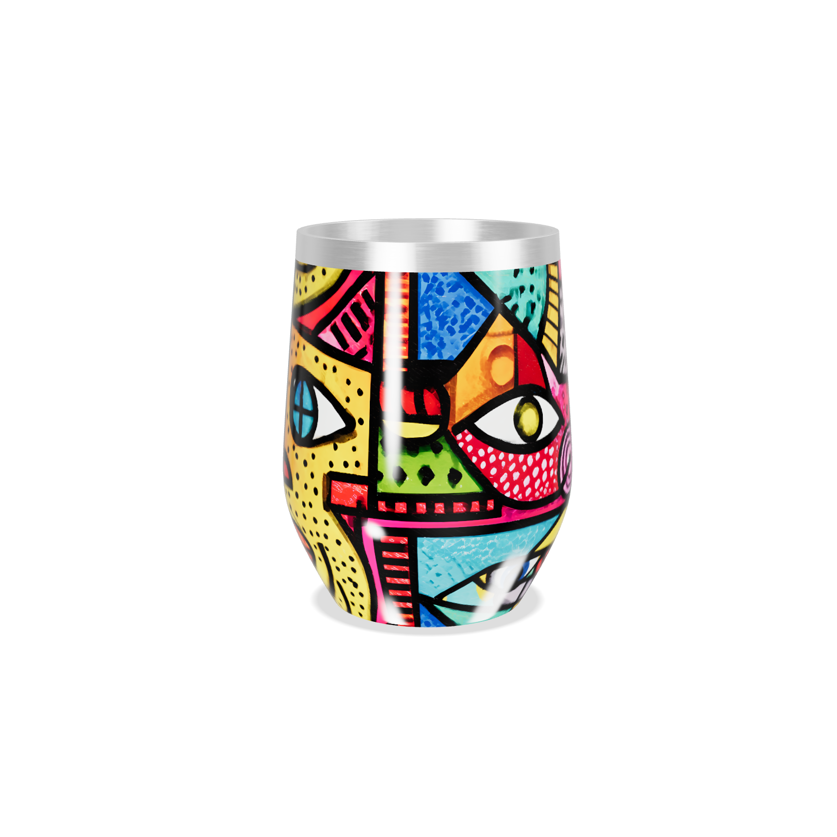 Copo Térmico Slim - Estampa Colorida Abstrata