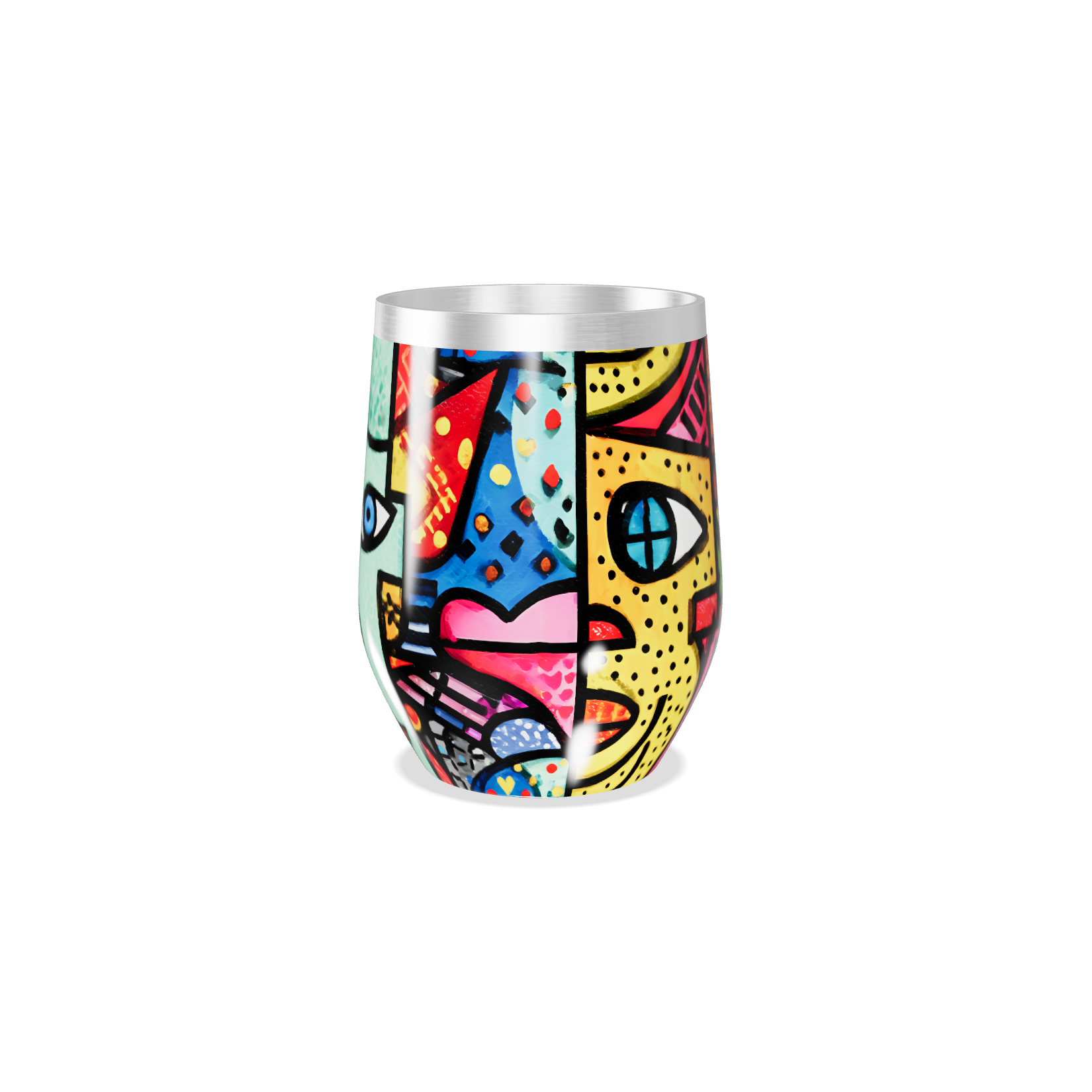 Copo Térmico Slim - Estampa Colorida Abstrata