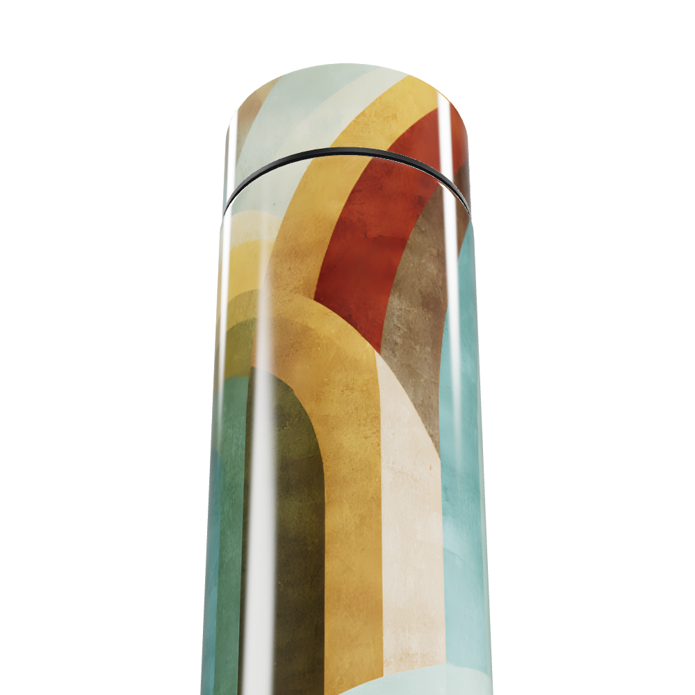 Garrafa Térmica Touch - Colorida com Estampa Geométrica