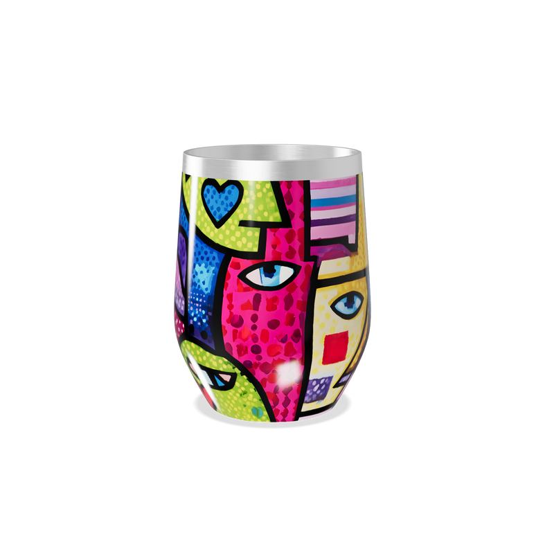 Copo Térmico Slim - Estampa Colorida Faces