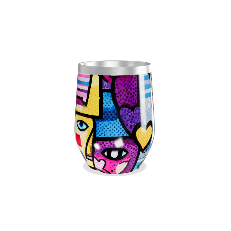 Copo Térmico Slim - Estampa Colorida Faces