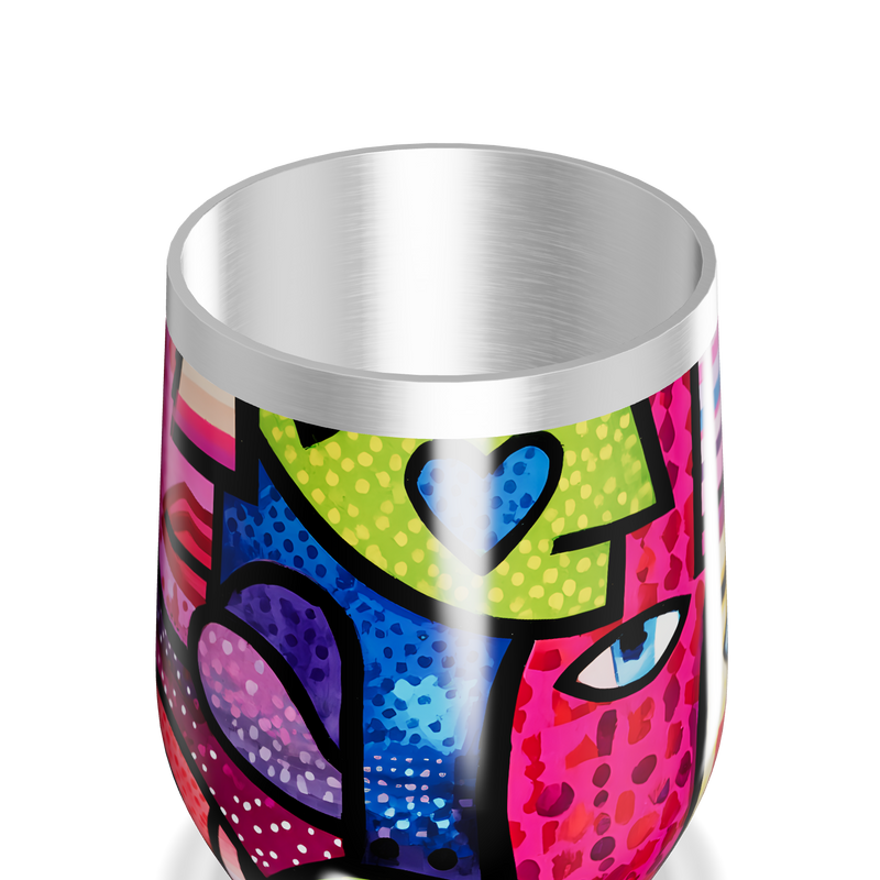 Copo Térmico Slim - Estampa Colorida Faces