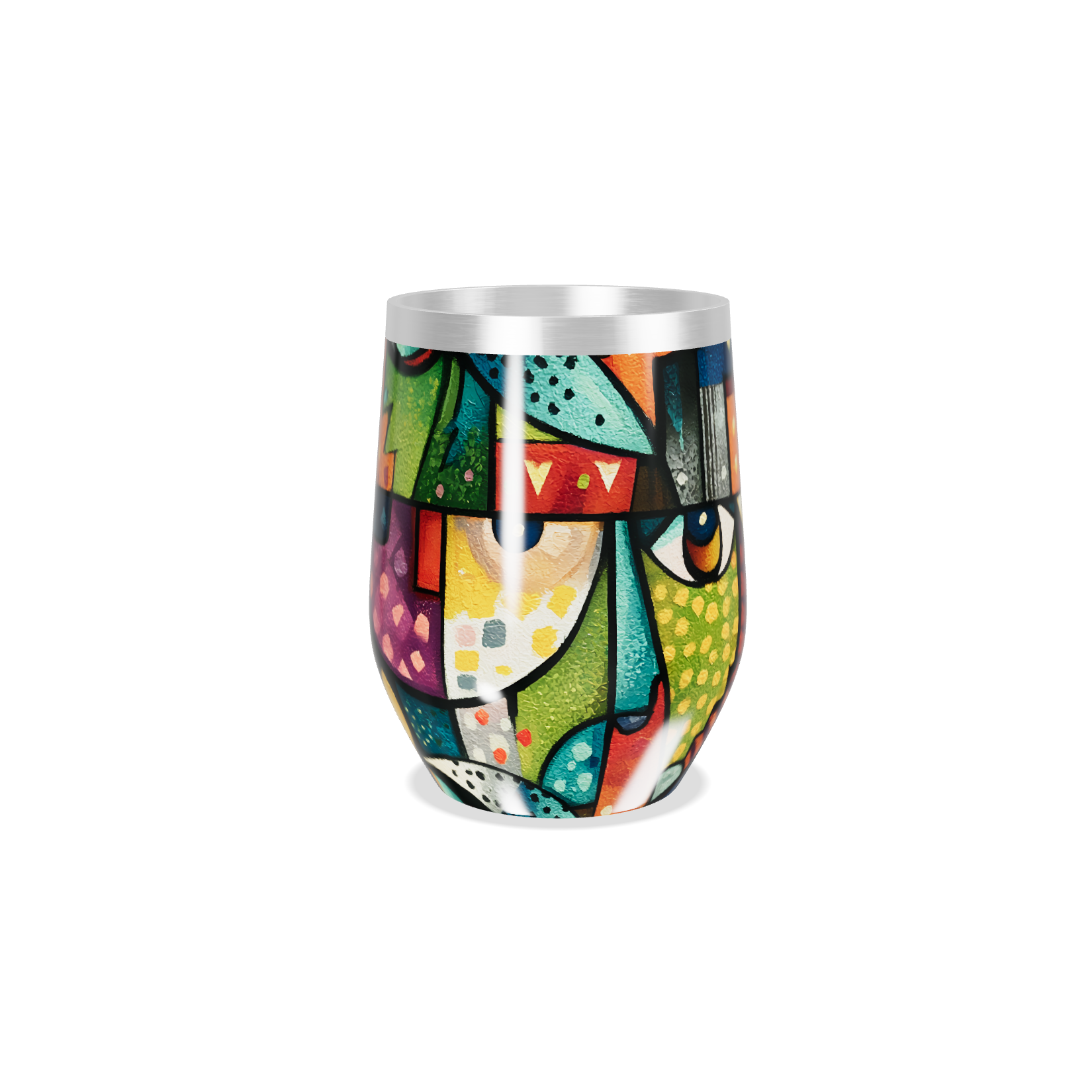 Copo Térmico Slim - Estampa Colorida Abstrata