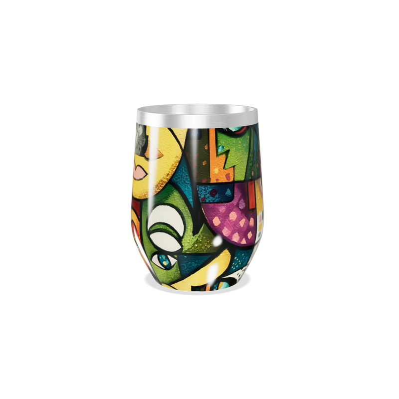 Copo Térmico Slim - Estampa Colorida Abstrata