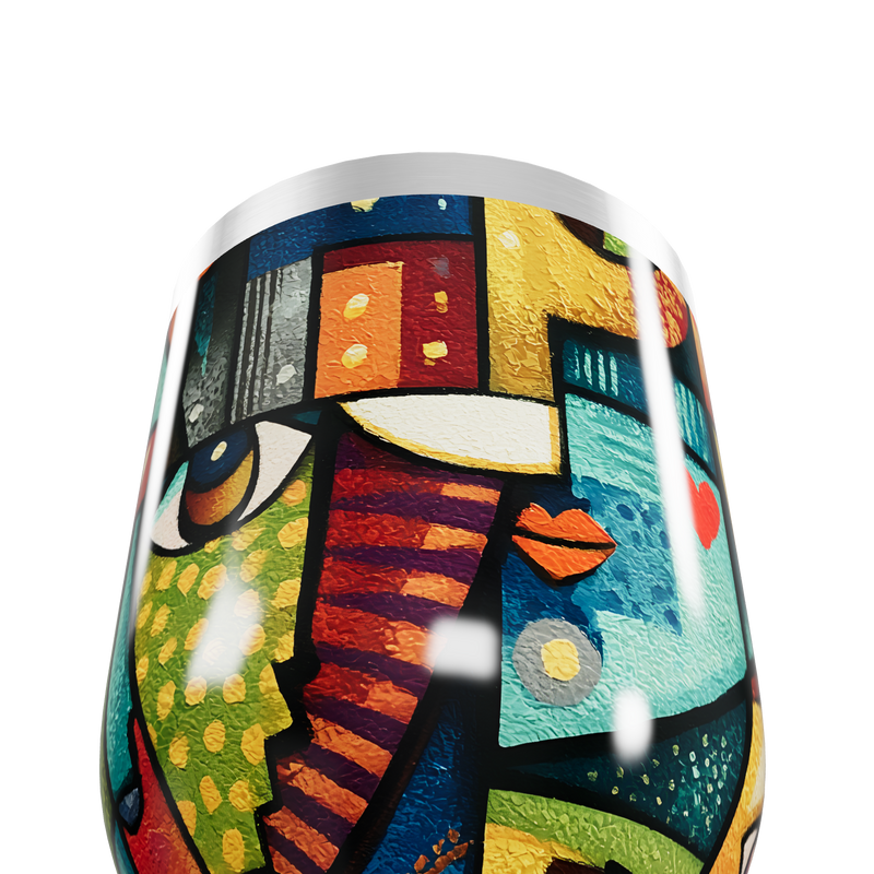 Copo Térmico Slim - Estampa Colorida Abstrata