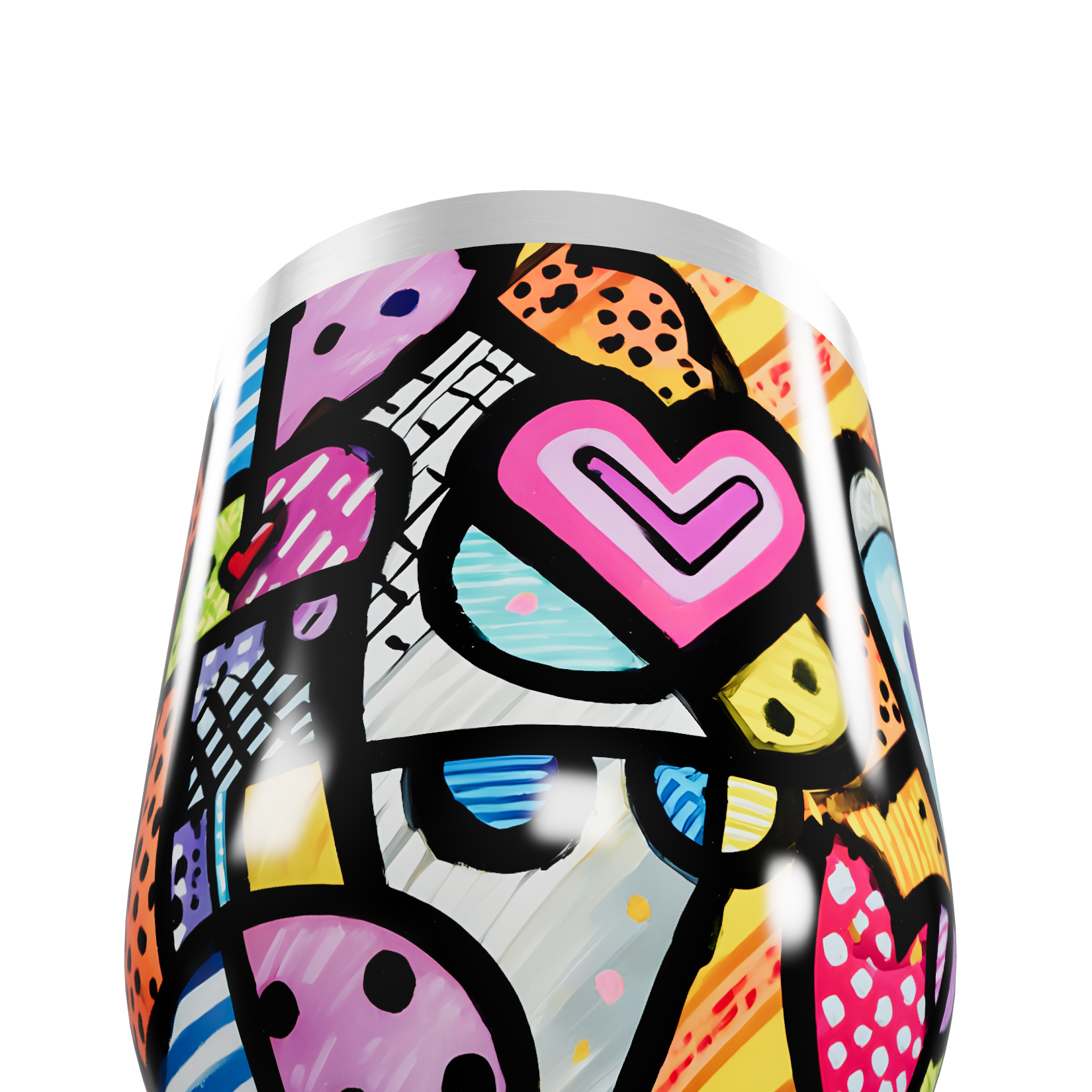 Copo Térmico Slim - Estampa Colorida Pop Art