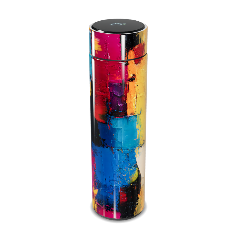 Garrafa Térmica Touch - Colorida Abstrata Inox