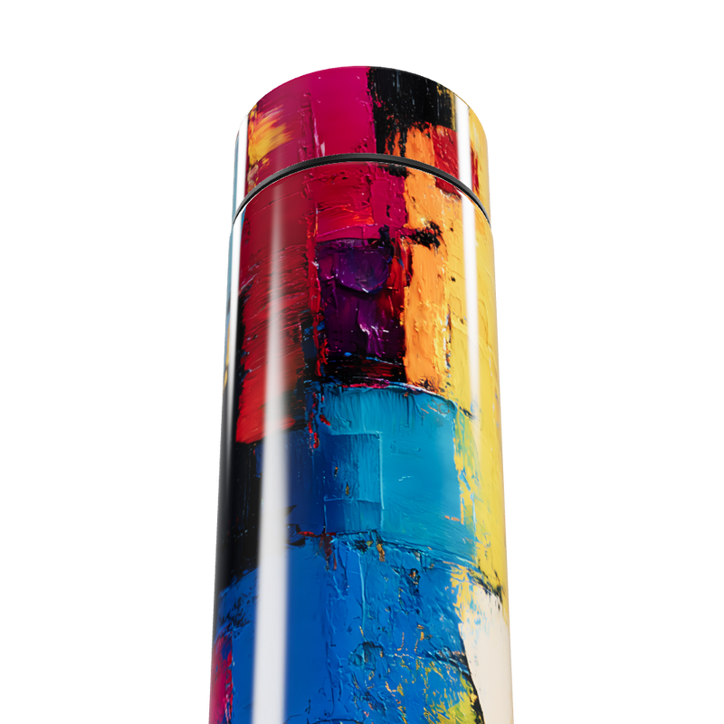 Garrafa Térmica Touch - Colorida Abstrata Inox