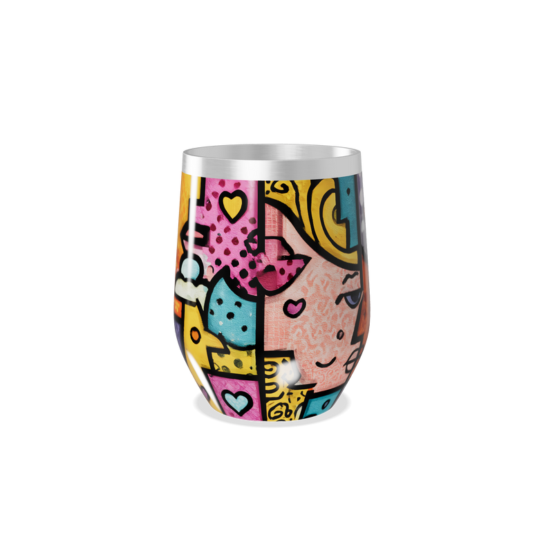 Copo Térmico Slim - Estampa Pop Art Colorida