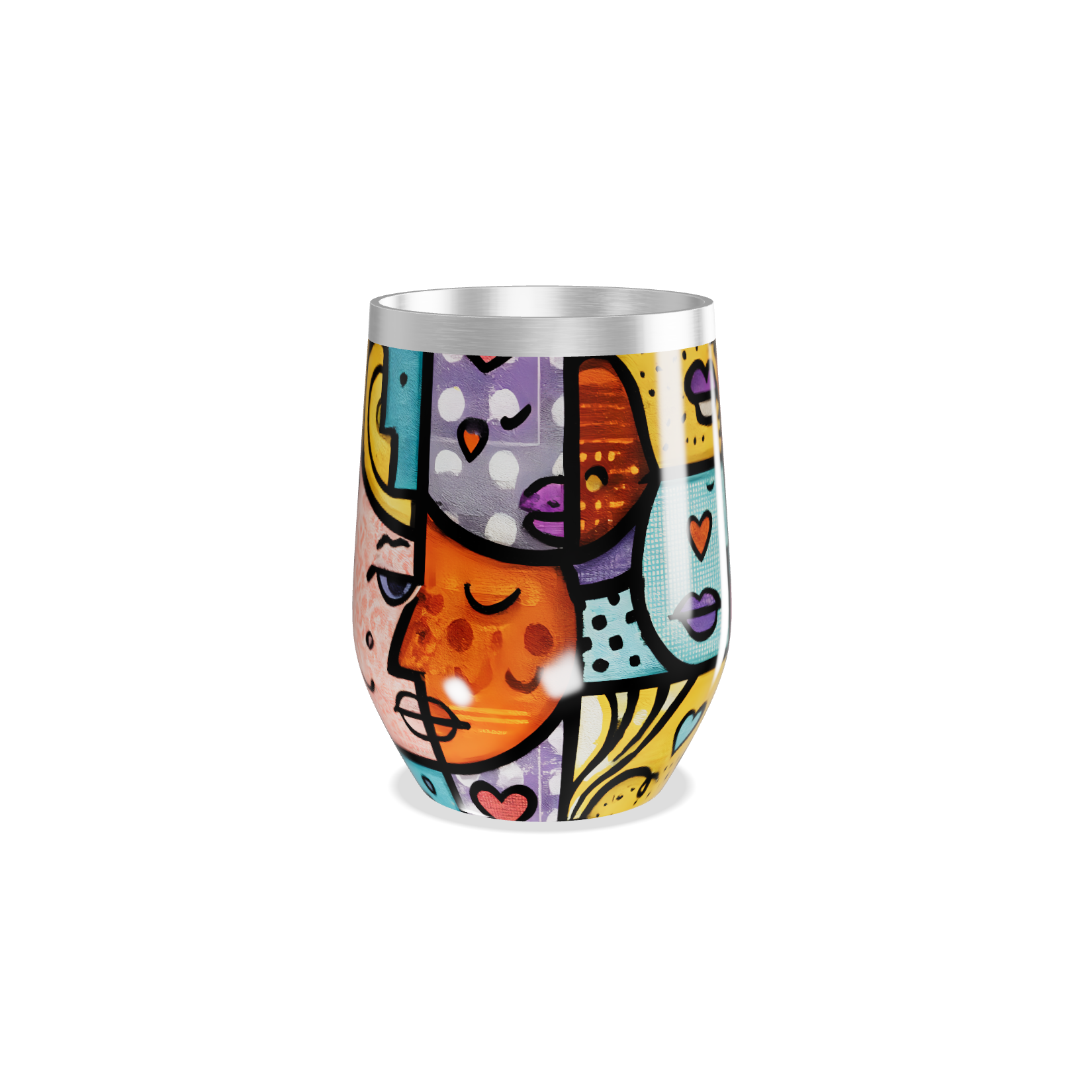 Copo Térmico Slim - Estampa Pop Art Colorida